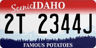 ID license plate 2T2344J