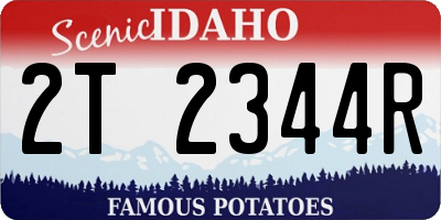 ID license plate 2T2344R