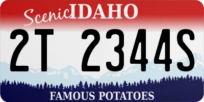 ID license plate 2T2344S