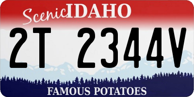 ID license plate 2T2344V