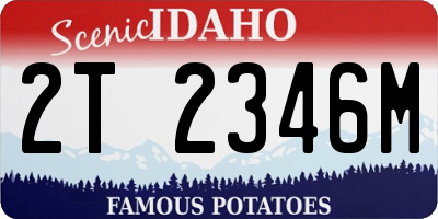 ID license plate 2T2346M