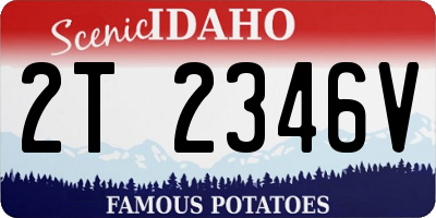 ID license plate 2T2346V
