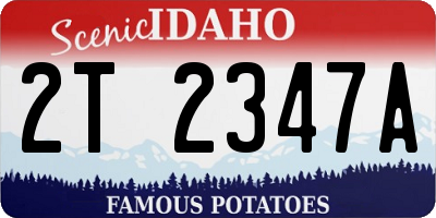 ID license plate 2T2347A