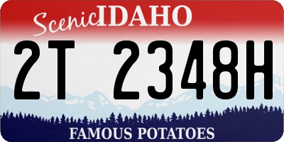 ID license plate 2T2348H