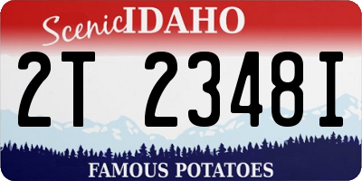 ID license plate 2T2348I