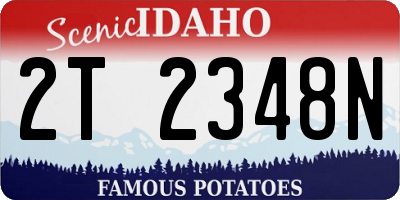 ID license plate 2T2348N