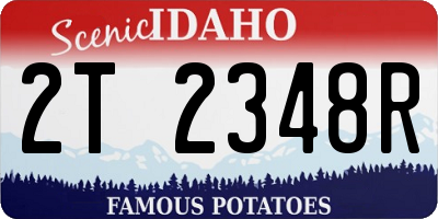 ID license plate 2T2348R