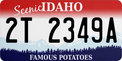 ID license plate 2T2349A