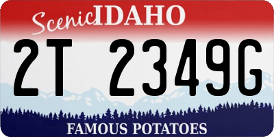 ID license plate 2T2349G