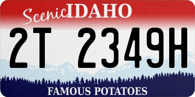 ID license plate 2T2349H