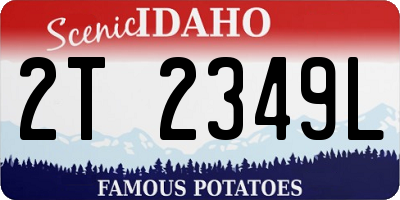 ID license plate 2T2349L