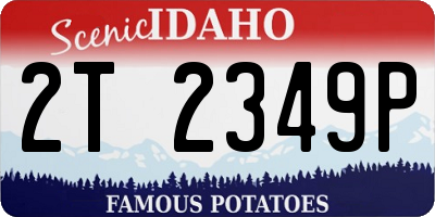 ID license plate 2T2349P