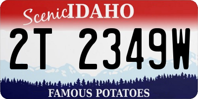 ID license plate 2T2349W