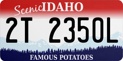 ID license plate 2T2350L