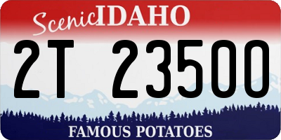 ID license plate 2T2350O