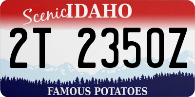 ID license plate 2T2350Z