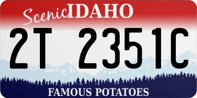 ID license plate 2T2351C