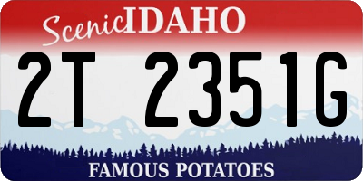 ID license plate 2T2351G