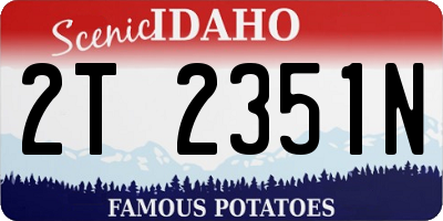 ID license plate 2T2351N