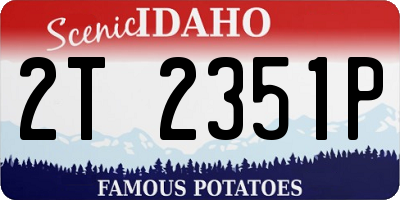 ID license plate 2T2351P