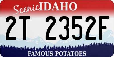 ID license plate 2T2352F