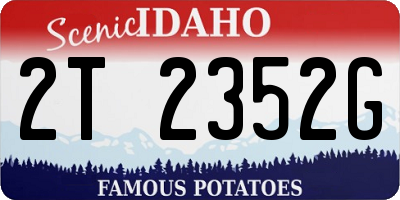 ID license plate 2T2352G