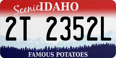 ID license plate 2T2352L