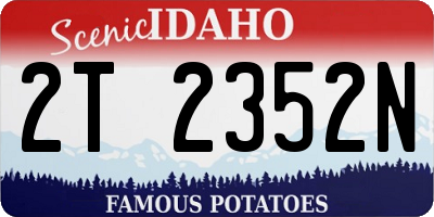 ID license plate 2T2352N