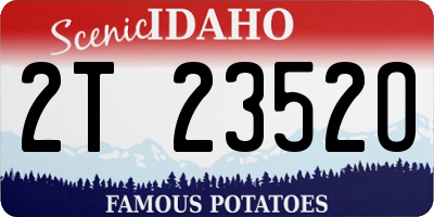 ID license plate 2T2352O