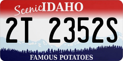 ID license plate 2T2352S