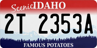 ID license plate 2T2353A