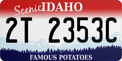 ID license plate 2T2353C