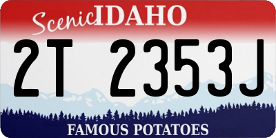 ID license plate 2T2353J
