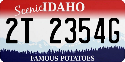 ID license plate 2T2354G