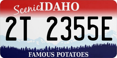 ID license plate 2T2355E