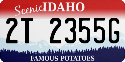 ID license plate 2T2355G