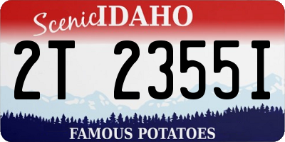 ID license plate 2T2355I