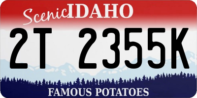ID license plate 2T2355K