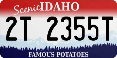 ID license plate 2T2355T