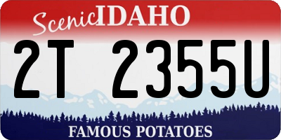 ID license plate 2T2355U