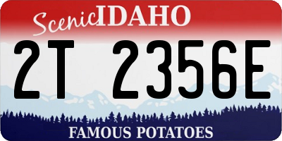 ID license plate 2T2356E