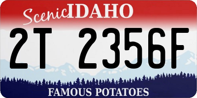 ID license plate 2T2356F