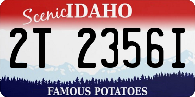 ID license plate 2T2356I
