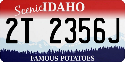 ID license plate 2T2356J