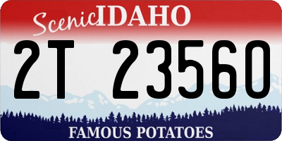 ID license plate 2T2356O