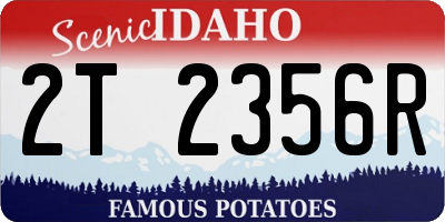 ID license plate 2T2356R