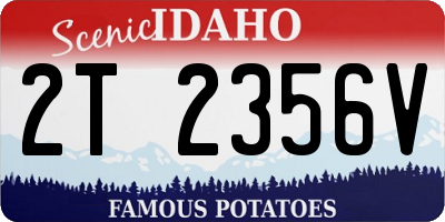 ID license plate 2T2356V