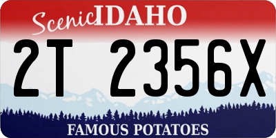 ID license plate 2T2356X