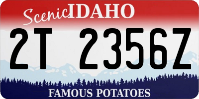 ID license plate 2T2356Z