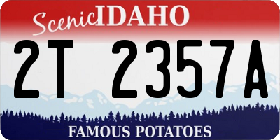 ID license plate 2T2357A